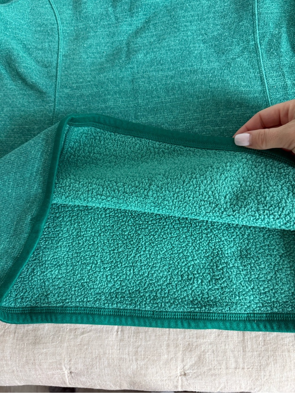 Patagonia Women’s 1/4 Zip Better Sweater in Emerald Green Size Large - Picture 10 of 10